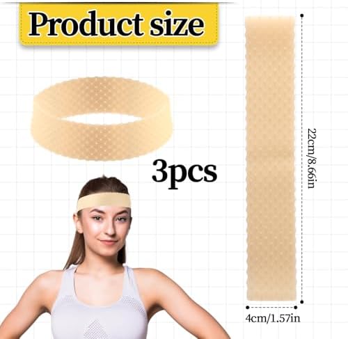 JJUNW 3-Piece Wig Grip Band Set - Adjustable Silicone Wig Headbands, Non-Slip Elastic Wig Grip, Sweat-Proof Hold (Skin Color) - Image 2