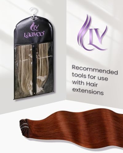 LaaVoo Human Hair Clip In Extensions, For Date Night, 18 Inch 5Pcs 80g - Image 4