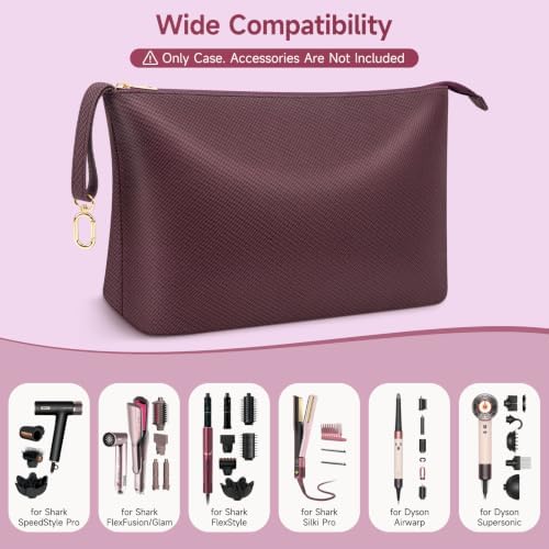Travel Hair Dryer Bag for Shark FlexStyle Case & Attachment, Cherry - Image 4