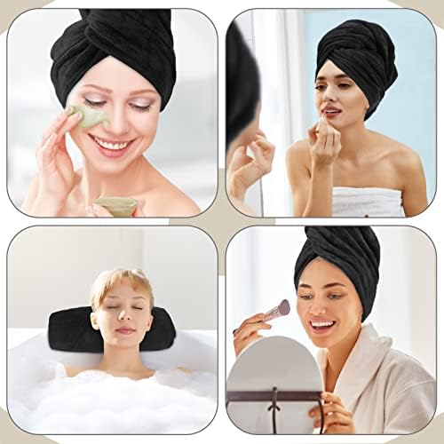SUNLAND Microfiber Hair Towel 24 inch X 43 inch Black - Image 3