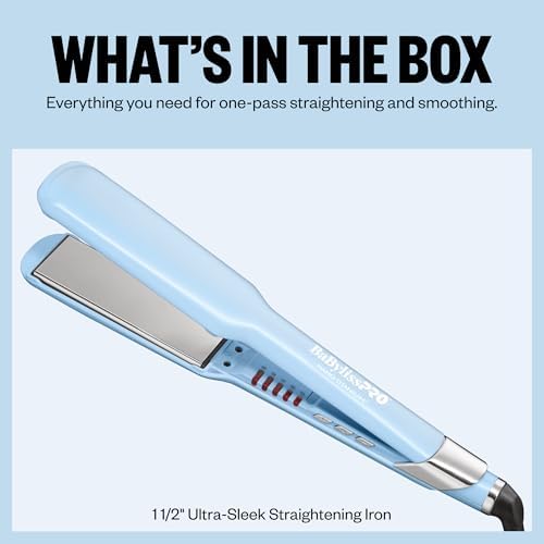 BabylissPRO Nano Titanium Ultra-Sleek Hair Straightener, Flat Iron for All Hair Types - Image 6