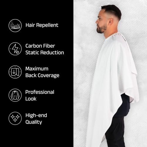 Barber Strong The Barber Cape Haircut Cover for Men, Hair Repelling and Static-Reducing Material, Water Resistant Fabric - Image 4