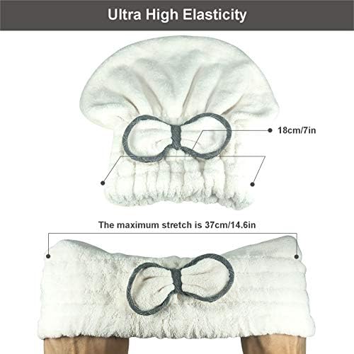 Jseng Large Microfiber Hair Drying Towel Cap, Extreme Soft & Ultra Absorbent, Fast Drying Hair Towels Shower Cap for Women - Image 3