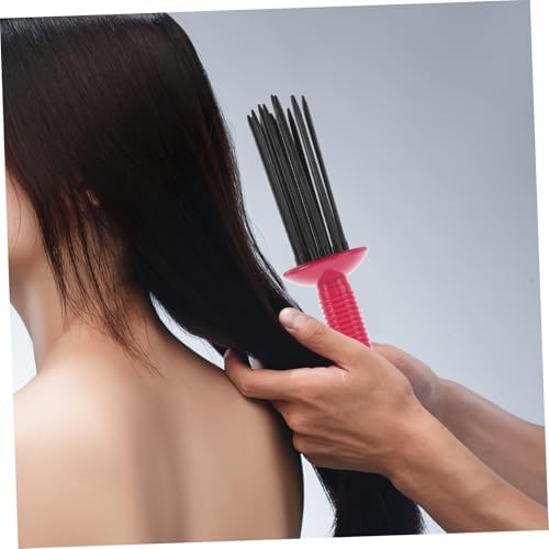 Curly Hair Detangling Brush Anti Slip round Plastic Styling Comb - Image 6