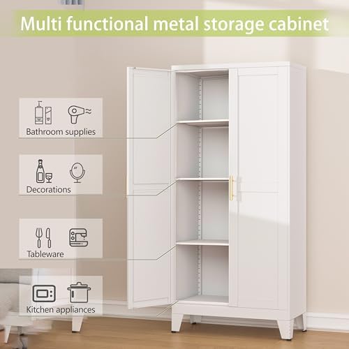 GAIOUS Metal Pantry Cabinet, Kitchen Pantry Storage Cabinets with 2 Door - Image 4