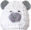 Microfiber Hair Towel Wrap for Kids, White Bear Toddler Quick Dry Cap by LCBD