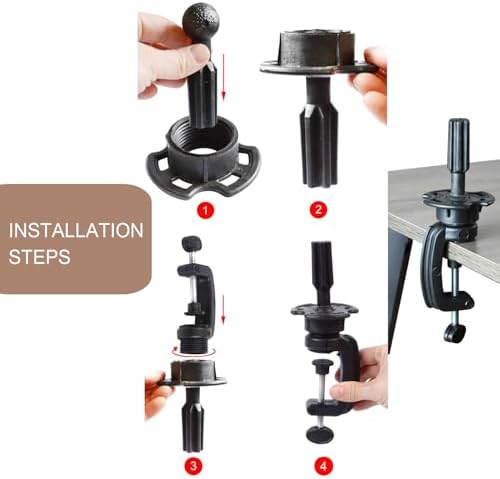 YANTAISIYU Bald Female Mannequin Head Professional Cosmetology Training Head for Wig Making and Display with Clamp Stand (Dark Brown) - Image 7