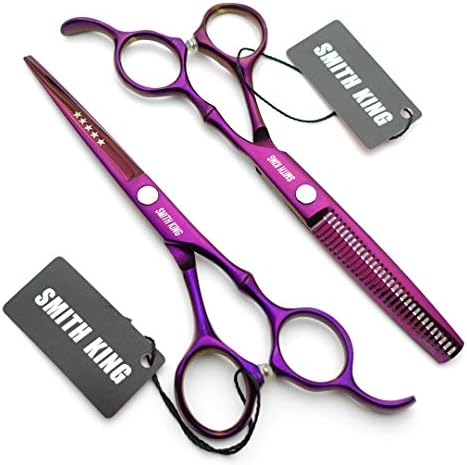 6.0 Inches Professional hair cutting thinning scissors set with razor (Violet) - Image 3