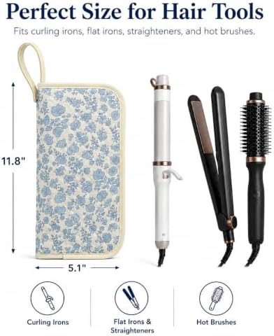 GISMTR Curling Iron Travel Bag Heat Resistant Hair Tools Organizer, Hot Tools Storage Case, Portable Hair Styling Tools Pouch for Curling Iron, Flat Iron, Straightener - Image 2