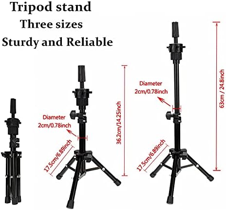 22 Inch Wig Stand Wig Head Mannequin Head with Tripod - Image 5