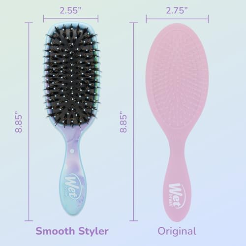 Wet Brush Shine Enhancer Paddle Hair Detangler Brush with Soft & Natural Boar Bristles | Infused with Argan Oil for Smooth, Shiny Hairs | Gentle on Wet or Dry and All Hair Types - Image 5