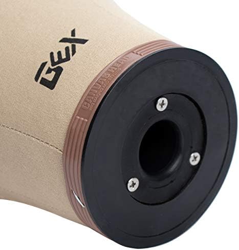 GEXWORLDWIDE GEX 20"-24" Cork Canvas Block Head Mannequin Head Wig Display Styling Head With Mount Hole (Light Brown, 22") - Image 6