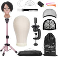 Klvied Wig Mannequin Stand with Head for Desktop,Rose Golden by Klvied