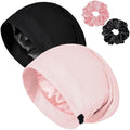 Satin Bonnets for Sleeping Adjustable Silk Lined Bonnet Sleep Cap Hair Wrap by ROYBENS
