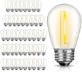 GvvooHome 48 Pack S14 LED Outdoor String Light Bulbs, Warm White, E26 Base by GvvooHome
