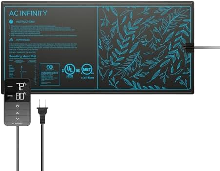 AC Infinity SUNCORE H3, Seedling Mat 10” x 20.75” w/ Smart Heat Controller by ACInfinity