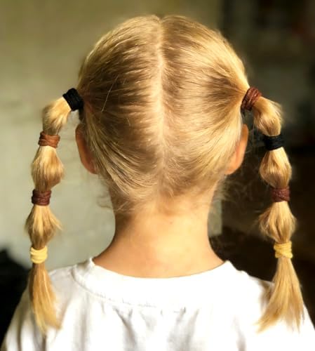 120 PCS Baby Hair Ties, Toddler Elastic Hair Bands Small Hair Ties Brown - Image 7