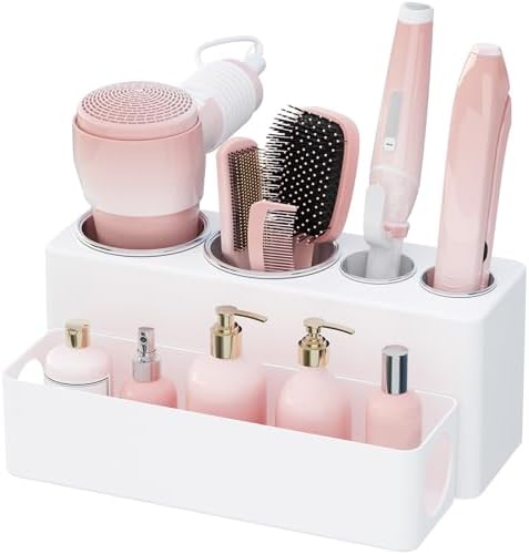 Lifewit Hair Tool Organizer Dryer Holder Countertop with 4 Cups, White by Lifewit