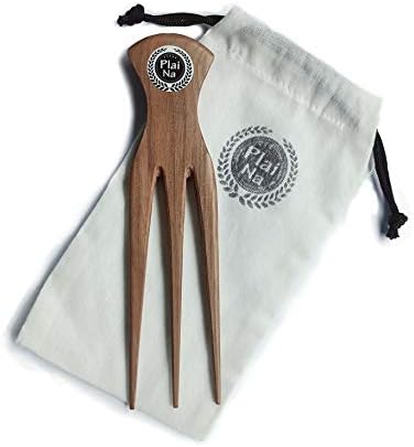 Plai Na Afro Pick Comb for African Hair | Wooden Parting Comb for Braiding & Cornrows - Image 2