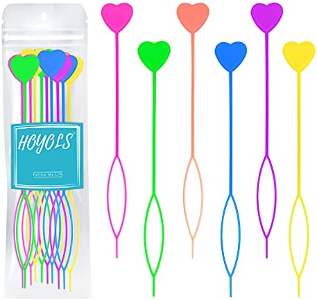 HOYOLS Colorful Quick Hair Beader Tool, 12 Pcs Bead Threaders for Braids by HOYOLS