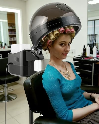 Professional Hair Steamer Adjustable Height Standing Hair Steamer Black - Image 7