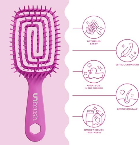 FHI Heat UNbrush Flex Detangling Brush - Ultra Flexible Hairbrush - Image 6
