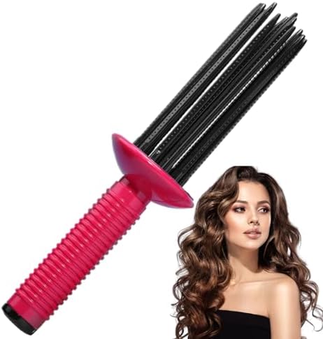 Curling Roll Comb 17 Teeth Portable Heat Resistant Curly Hair Brush Air Volume Non Slip Hairstyling Tools for Hair Salon by Unknown