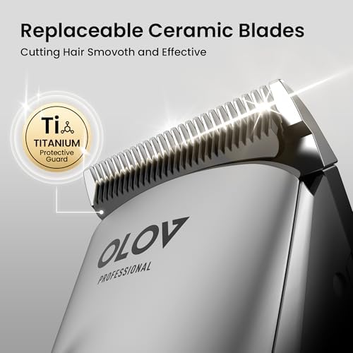 Hair Clippers for Men, Cordless Hair Clipper Kit, Adjustable 4 Length Setting, 2-Speed Settings, Replaceable Ceramic Blade Heads, Rechargeable Hair Clippers for Family (Grey) - Image 3