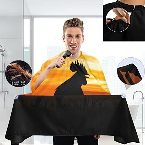 Barber Capes Polyester Hair Cutting Salon Cape with Snaps Beard Bib Hairdresser Gown Stylist Cape For Men Women - Image 3