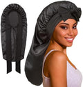 ROYBENS Long Bonnet for Braids Curly Hair Long Hair, Satin Bonnet with Tie by ROYBENS