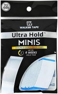 Walker Tape Ultra Hold Mini Tabs, Double Sided Wig Tape Tabs for Lace Systems and Tape in Hair Extensions Human Hair, Strong Long Lasting Hairpiece Tape for Replacement and Secure Bonding, 72 Pieces by WalkerTape