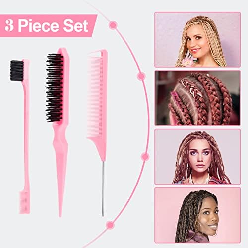 SWEET VIEW 3Pcs Slick Back Hair Brush - Image 6