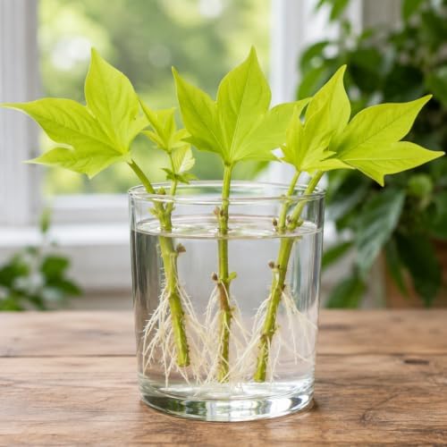 2 Lime Green Sweet Potato Vine Cuttings | Fresh Live 6-Inch Unrooted Plant Cuttings | Easy to Root | Fast Growing Ornamental Vine | Great for Containers, Hanging Baskets & Landscapes - Image 2