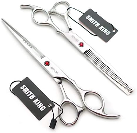 7.0 Inches Professional hair cutting thinning scissors set with razor (Silver) - Image 3