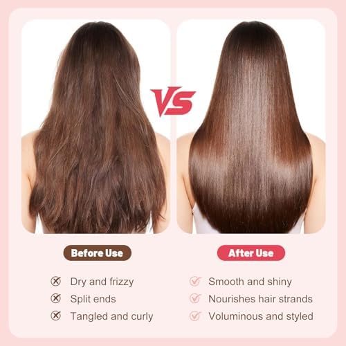 Mini Hair Straightener Portable 2026 Cordless Curling Iron Small Flat Steam Hair Straightener Brush Travel Hot Styling Tools for Women Wireless Tiny Ceramic Hairdressing Comb Size - Image 4