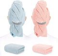 2 Pack Microfiber Hair Towel XL 41" x 24" Fast Dry, Soft, Absorbent by BEofferDirect