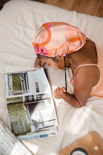 Glow By Daye Satin Bonnet, Double-Layered and Adjustable Satin Sleep Cap, Extra Large, Reversible (US, Alpha, One Size, X-Large, Muse) - Image 2
