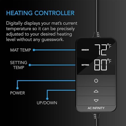 AC Infinity SUNCORE H3, Seedling Mat 10” x 20.75” w/ Smart Heat Controller - Image 3
