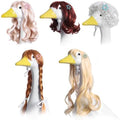 4Pcs Porch Goose Wigs Set Porch Goose Outfits Accessories for Outdoor Statue Accessories Garden Patio Yard Goosey Decoration (5Pcs Wigs-B) by Unknown