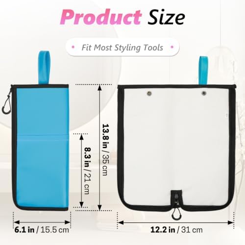 2-in-1 Heat Resistant Mat & Storage Bag with Pocket for Hair Tools - Image 2