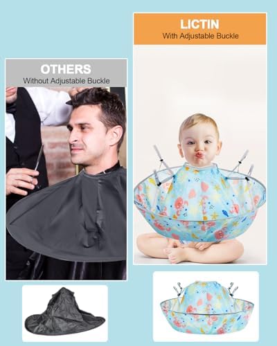 Lictin Haircut Capes Umbrella for Kids - Hair Cutting Haircut Cape Kids Waterproof Foldable Adjustment - Image 6