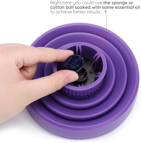 Segbeauty Collapsible Blow Dryer Diffuser, Travel Portable Hair Diffuser for Natural Curly Hair, Professional Lightweight Folding Diffuser Attachment for Dryers Nozzle 1.54 to 1.69 inches Purple - Image 5