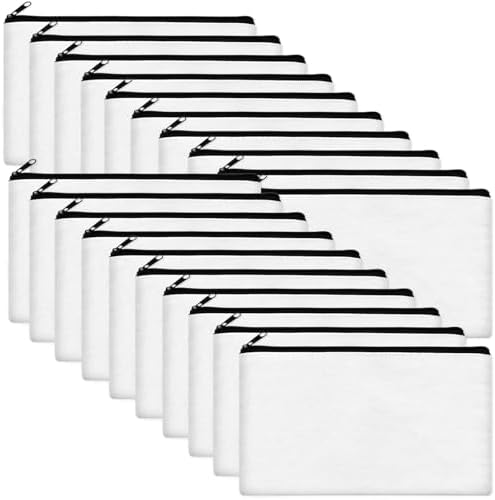 Legigo Blank Canvas Bags Zipper Pouch Makeup Bags Pencil Pouch Bulk by Legigo