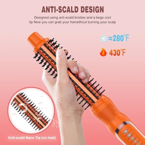 1 Inch Curling Iron Brush, Ceramic Thermal Brush for Short Hair - Image 3