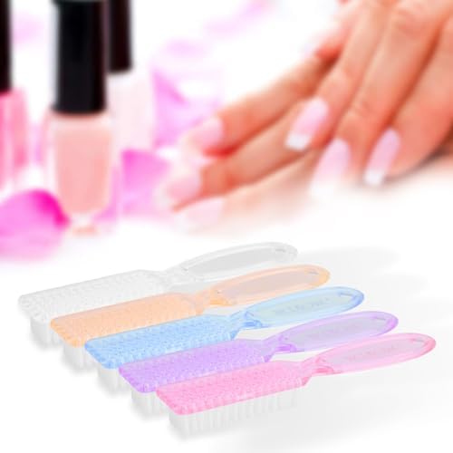 NICEMOVIC 10 Pcs Nail Brush for Cleaning Fingernails, Handle Grip Nail Scrubber Brush, Hand Fingernail Cleaner Brush Manicure Tools Scrub Cleaning Brushes Kit, Use for Toe and Nail Cleaning (Clear) - Image 6
