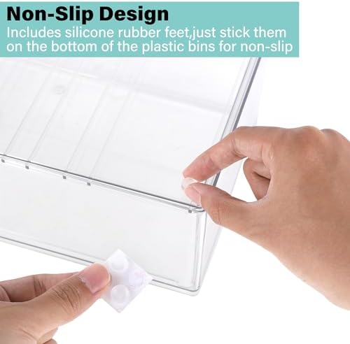 Prsildan Acrylic Makeup Organizer, 2 Pack Stackable Clear Storage Drawers for Baby Bottles Desk Organizers with 2 Drawers for Countertop Vanity Nursery Modular System for Cosmetics Jewelry - Image 6