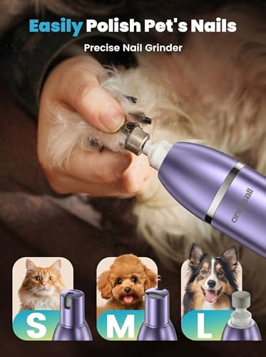 oneisall 4 in 1 Dog Grooming Kit with LCD Display Purple - Image 5
