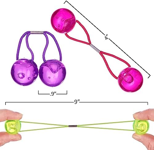 24pc Ponytailers Large Round Ponytail Balls Twin Bead Hair Fun Colorful - Image 3