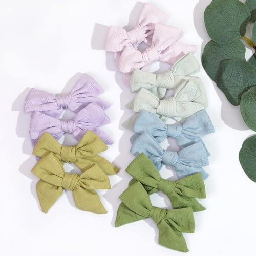 CÉLLOT 40 Pieces Girls Hair Bows Linen Fabric Bows Alligator Clips Hair Accessories for Little Girls Toddlers Kids and Teens - Image 4