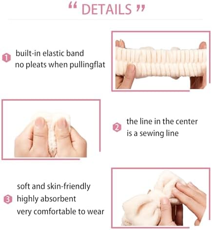 7 Pcs Spa Set, Facial Headband and Wristband Set, Skincare Accessories, College Style Girl Idea Gifts, Hair Accessories for Women and Girls (Pink) - Image 7
